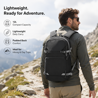 Sac à dos de randonnée/camping/alpinisme léger de 12 L avec boucle, qualité constante, résistant à l'eau, sac à dos de randonnée organisé