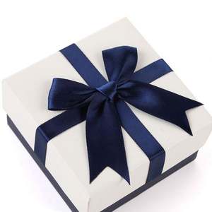 Caja de Regalo de Lujo para Pendientes con Lazo Negro en 5 Tamaños, Contenedor de Joyería Personalizable para Regalo de Cumpleaños para Mujer - Product Image 1