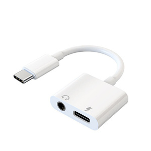 อะแดปเตอร์ช่องเสียบหูฟังแบบ2 in 1อะแดปเตอร์ <span class=keywords><strong>USB</strong></span> Type C ขนาด <span class=keywords><strong>USB</strong></span>-C เป็น3.5มม. สำหรับการโทรและชาร์จไฟ - Product Image 1