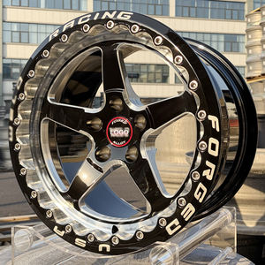 Jantes forgées noires usinées 5X114.3 5x120.65 17 18 19 20 pouces, jantes Beadlock personnalisées en 2 pièces pour Mustang Camaro <span class=keywords><strong>Corvette</strong></span> - Product Image 3