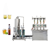 Machine de remplissage isobare automatique à 4 têtes pour boissons gazeuses, vin mousseux, bière, soda et autres liquides en canettes