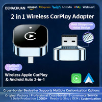 Adaptateur Portable 2-en-1 Android Auto et CarPlay Universel Sans Fil pour Voiture – Récepteur Stable Plug and Play – Vente en Gros Usine