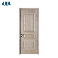 Portes intérieures JHK-M03 en bois massif stratifié HDF, panneaux modernes en relief, placage bois fantaisie, pour bureau, salle de bain, salon