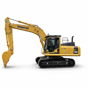 Excavatrice sur chenilles hydraulique Komatsu PC350 d'occasion, robuste, de haute qualité, faible nombre d'heures de fonctionnement, poids opérationnel de 35 tonnes, pour le déplacement de roches dures - Product Image 1