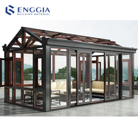 Serre autoportante en aluminium ENGGIA, moderne, pour l'extérieur, hôtel, jardin, parc, architecture, verre Low-E, quatre saisons