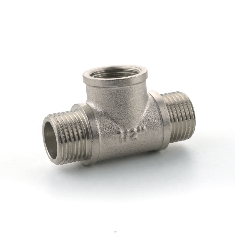 Newest sale male threaded brass joint tee tap water pipe fittings T joint fittings