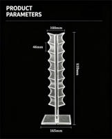 Support de présentation professionnel pour jetons de poker, style arbre, de luxe, double face, capacité 16 jetons, pour jetons de Baccarat de 43 mm