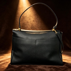 Bolso de Mano de Cuero Genuino Exótico de Alta Gama para Mujer, Diseñador de Moda, Marcas Famosas, Patrón Lichee, Correa de Hombro - Product Image 1