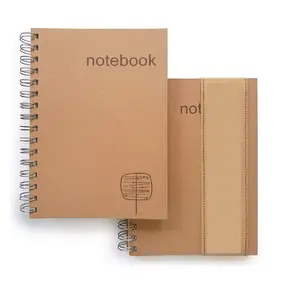 Hardcover Basic design A5 spiral notebooks college ruled line notebook for school students