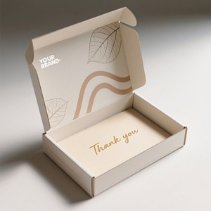Cajas de Embalaje para Envíos Ecológicas y Biodegradables Personalizadas, Caja de Cartón Reciclado de Alta Calidad con Logotipo Impreso para Regalos y Envíos - Product Image 1