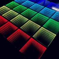 Barra de Luz LED Transparente con Efecto Espejo Abisal 3D, Luminaria de Suelo para Paisajes, Escenarios y Actividades, con Control Externo