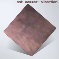 Tôle d'acier inoxydable à texture aléatoire, revêtement PVD or rose vibrant, pour la décoration des cabines d'ascenseurs
