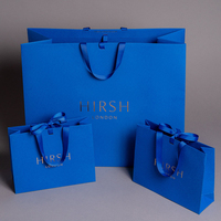 Custom Printed Brand logo Premium Luxury Cardboard Jewelry Gift Paper Shopping Packaging Paper Bag With Logo