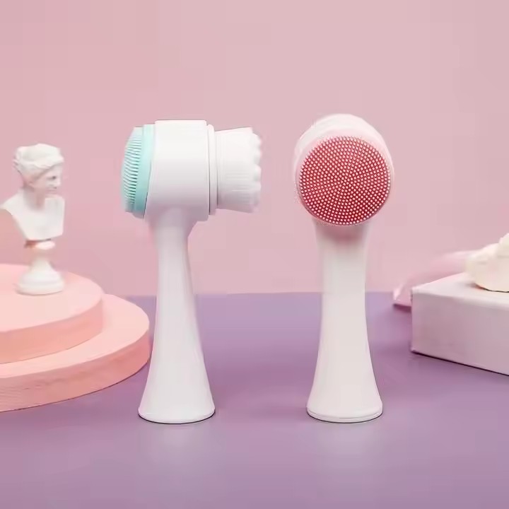 Двусторонняя силиконовая щетка для лица
