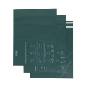 エコダブルテープポリグリーンメール封筒堆肥化可能バッグ100生分解性郵送バッグ (AD33)