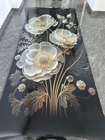 Nouvelle conception, autocollant mural en mousse IXPE imprimé en 3D, papier peint brillant, installation facile, panneaux muraux de rénovation pour murs anciens