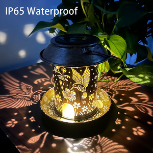 Linterna solar para jardín, luz Led colgante para exteriores, impermeable, decorativa, con proyección de patrón de pájaros, para patio, césped - Product Image 4