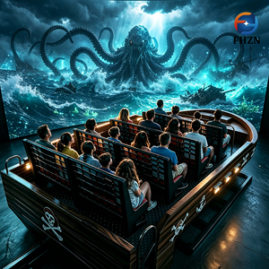 Machine de divertissement pour 24 joueurs, simulateur de mouvement électrique 6DOF, cinéma 9D, attraction de parc intérieur, aventure de navigation maritime - Product Image 1