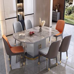 <span class=keywords><strong>Table</strong></span> à manger <span class=keywords><strong>de</strong></span> luxe moderne avec plateau en marbre et structure en bois, forme carrée ou ronde, BTDT002, pour la maison ou le restaurant - Product Image 4