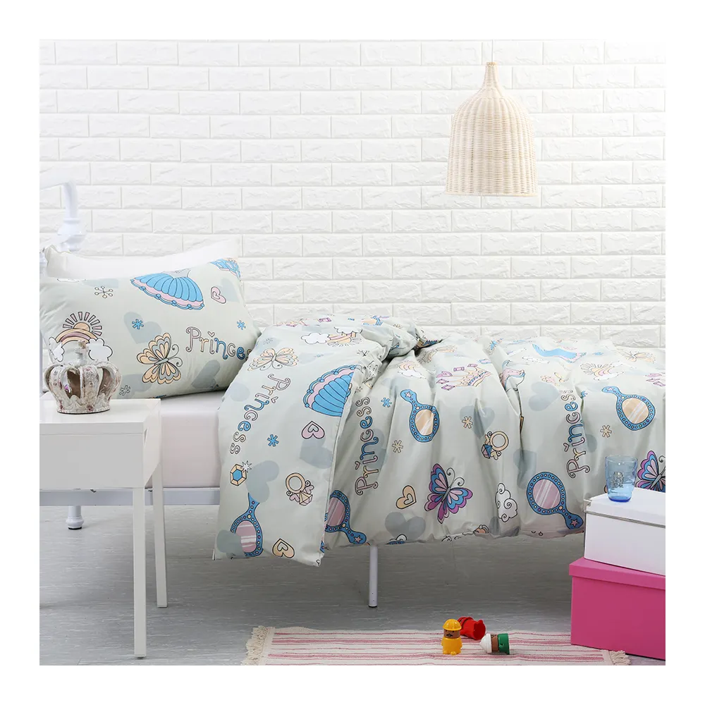 Oeko-Tex Fashionable Design 2pcs Yellow 3d Printed Children Bedding Sets Quilt Bedroom Comforter Sets