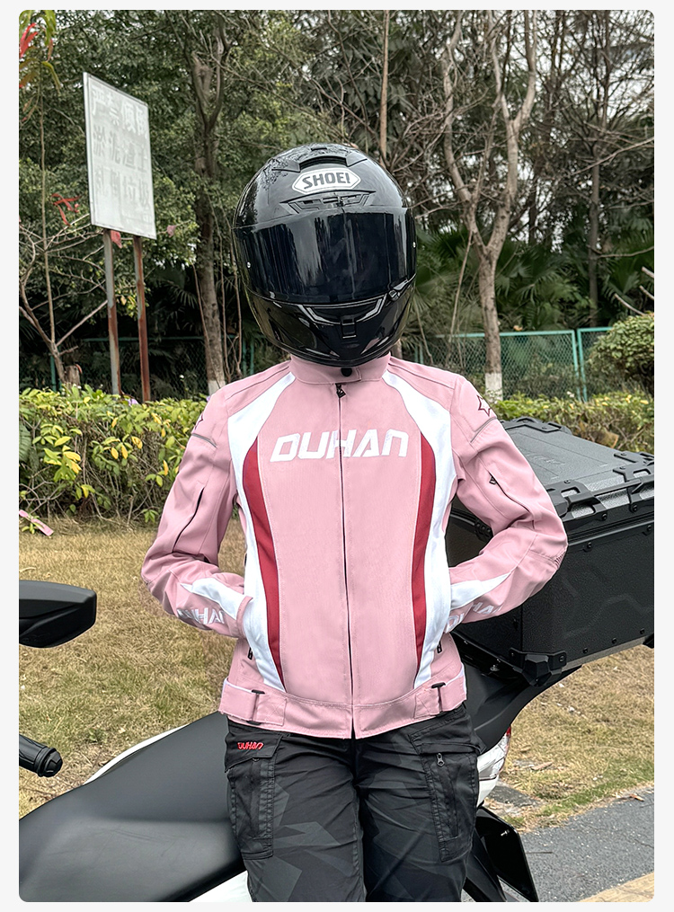 Pink Motorcycle Jacket for Women - Biker Style & Protection