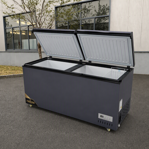 Congélateur coffre commercial polyvalent compact à couvercle supérieur verrouillable en acier inoxydable certifié CE ETL numérique - Product Image 5