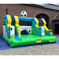 Château gonflable extérieur en PVC avec double toboggan et zones de saut, toboggans à double voie, maison de saut pour fêtes