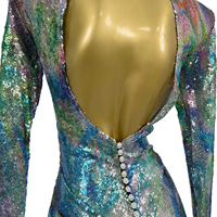 Robe longue à sequins Sihaiyile pour anniversaire, mariage, soirée, dos nu, tenue de spectacle, tenue de festival, robe de soirée pour femmes, club de nuit