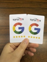 Tarjeta NFC Inteligente Reutilizable de YKL para Reseñas de Google, Impulse las Reseñas de su Negocio, Tarjetas de Cinco Estrellas