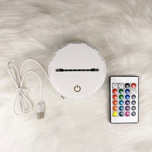 Lámpara de Mesa con Ilusión Óptica 3D, Diseño de Reloj USB, Luz Nocturna LED para Regalo de Navidad, Decoración de Habitación, Base LED, Venta al Por Mayor - Product Image 3