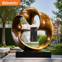 Sculpture abstraite moderne en bronze de grande taille, statue d'art en métal coulé de luxe pour la décoration intérieure de la maison, de l'hôtel, du bureau ou du hall.