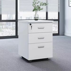 File Cabinet <strong>Office</strong> File Cabinet Three <strong>Drawers</strong> Low Rise Wooden Lockable Mobile Storage Cabinet - Product Image 1