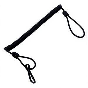 DF TQ014 Correa elástica en espiral con gancho para la cintura, antipérdida, extensible, con eslabones personalizables - Product Image 1