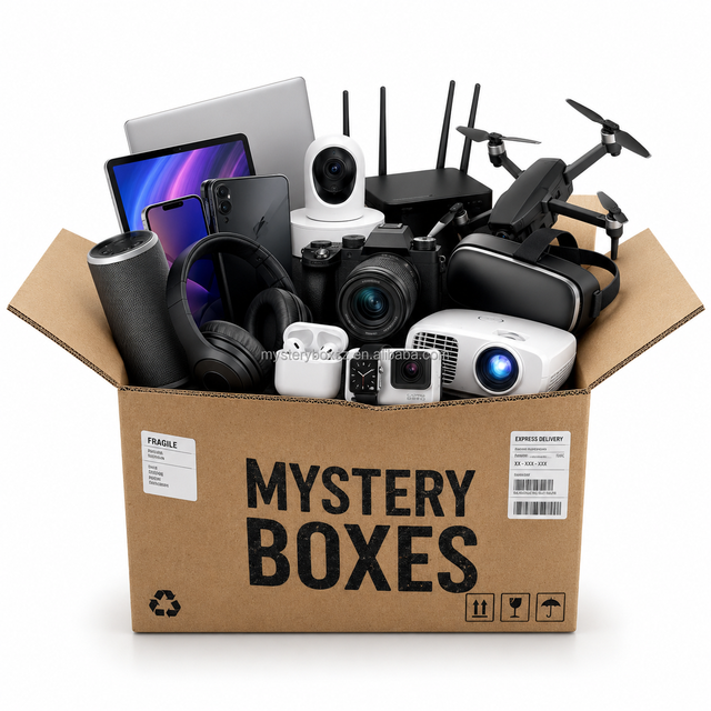 High Value Wholesale Electronics Mystery Box Mobile Phone Laptop Smartwatch Action Camera Earbuds Multiple Choices Low Price