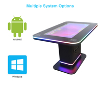 Table interactive à écran tactile étanche 4K multi-taille Android et Windows pour restaurant café distributeur de pièces écran LCD