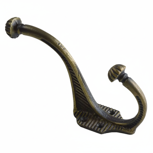 Crochets muraux en métal Design Premium pour salon salle de bain vêtements manteau serviette suspendu décoratif Antique or crochet mural - Product Image 1