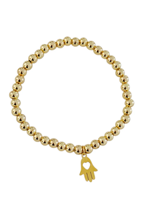 Pulsera Elástica <span class=keywords><strong>de</strong></span> Cuentas <span class=keywords><strong>de</strong></span> Acero Inoxidable <span class=keywords><strong>con</strong></span> Baño <span class=keywords><strong>de</strong></span> Oro PVD <span class=keywords><strong>de</strong></span> 18K Jietao, <span class=keywords><strong>Estrella</strong></span> <span class=keywords><strong>de</strong></span> <span class=keywords><strong>David</strong></span>, Mano <span class=keywords><strong>de</strong></span> <span class=keywords><strong>Hamsa</strong></span>, Joyería Religiosa Judía Espiritual - Product Image 3