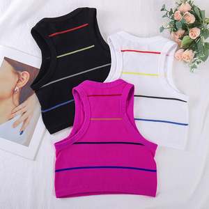 Di alta qualità in Nylon 95% 5% Spandex girocollo <span class=keywords><strong>donna</strong></span> canotta corto senza maniche - Product Image 2