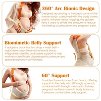 Ceinture de grossesse respirante, antibactérienne, écologique, certifiée CE, WISETOP, bande abdominale réglable, soutien dorsal, sangles pour