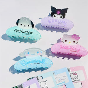 Sanrio estilo dibujos animados lindo estudiante chica <span class=keywords><strong>Pacha</strong></span> perro Kulomi Hellokitty pinza de pelo dulce accesorios para el cabello fábrica al por mayor - Product Image 1
