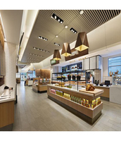 Ensemble de comptoir de bar de buffet d'hôtel commercial écologique avec réfrigérateur intégré, design contemporain, surface solide en acrylique, 6 places assises