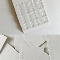 Impresión de Tarjetas de Papel con Relieve de Algodón Personalizadas para Agradecimiento Empresarial, Tarjetas de Papel con Relieve Empresarial