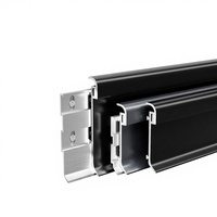 Plinthe LED moderne, installation facile, canal LED en aluminium pour hôtel ou appartement