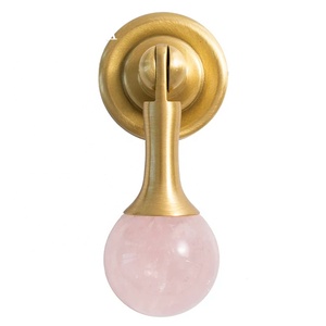 Santaya Brushed Brass Handles Kitchen Cabinet Pulls Bedroom Wardrobe Drawer <strong>Knobs</strong> Furniture Crystal Handle - Product Image 6
