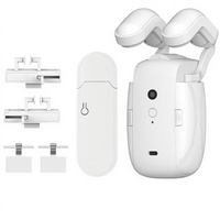 Ouvre-rideaux intelligents Mute AutoDraw Pro compatibles avec les rails en métal et plastique en forme de U/en forme de T, supports de tringle romaine, compatibles Alexa/Google Home