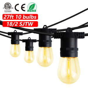 27ft 18/2 sjtw หลอดไฟวินเทจ S14กลางแจ้งหนัก2700K ไฟสาย LED กันน้ำ IP65 - Product Image 2