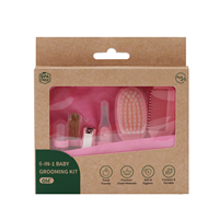 Kit de soins pour bébé 6-en-1, idéal pour les voyages, avec coupe-ongles en PP et acier inoxydable et cure-oreille
