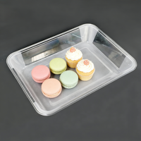 Boîte de présentation alimentaire transparente en plastique pour plats froids, légumes, plats chauds, pâtisseries et desserts dans les hôtels et restaurants