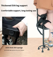 Attelle de marche télescopique antidérapante pour fracture de la cheville, entorse du mollet, ou immobilisation d'une seule jambe