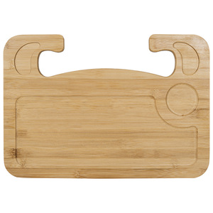Consola reposabrazos de bambú para coche 43CMx30CM, estante de almacenamiento multifuncional, mesa para volante, para la organización del interior del coche - Product Image 5